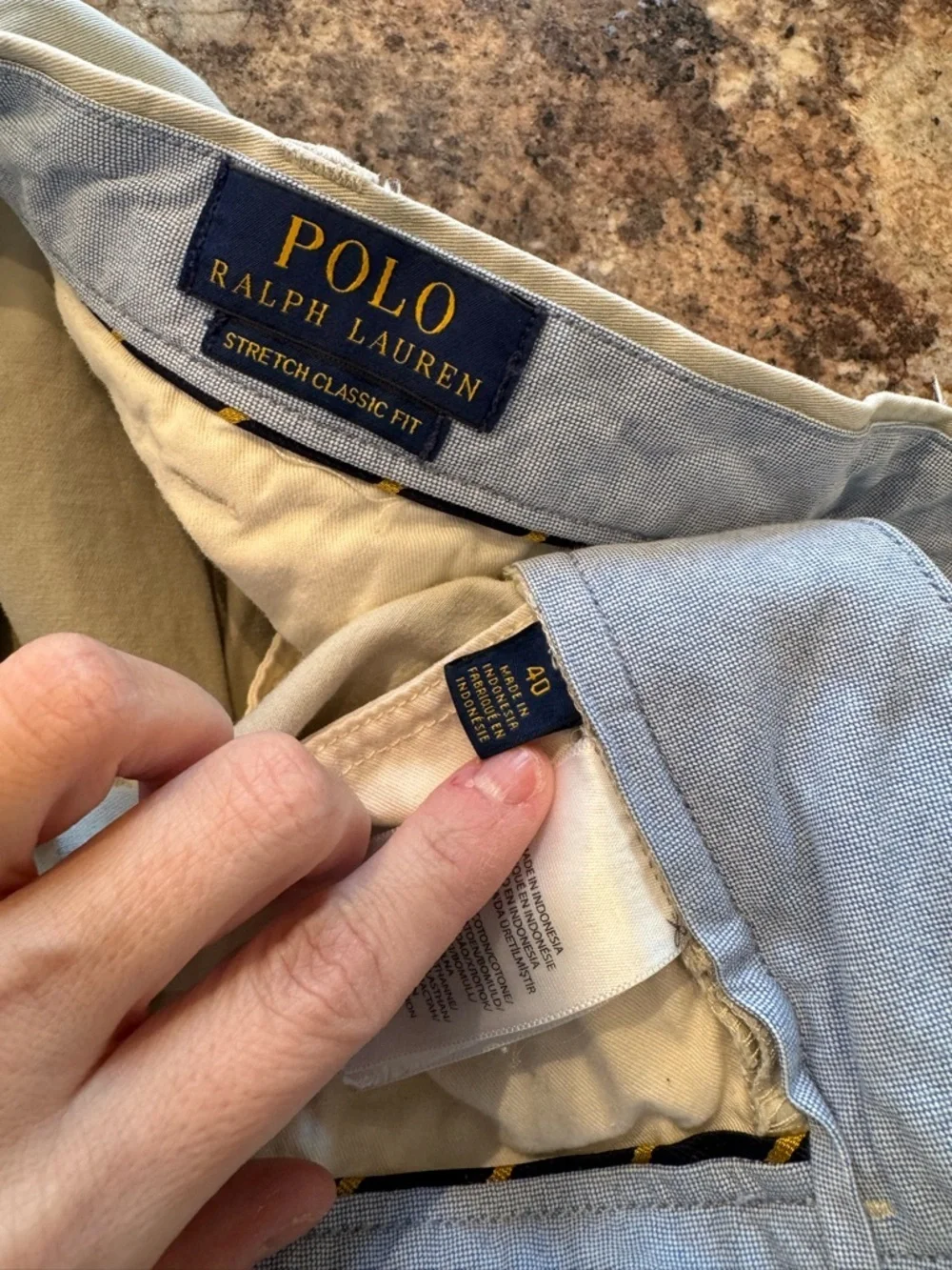 Polo by Ralph Lauren Light Khaki Cotton Flat-Front Shorts